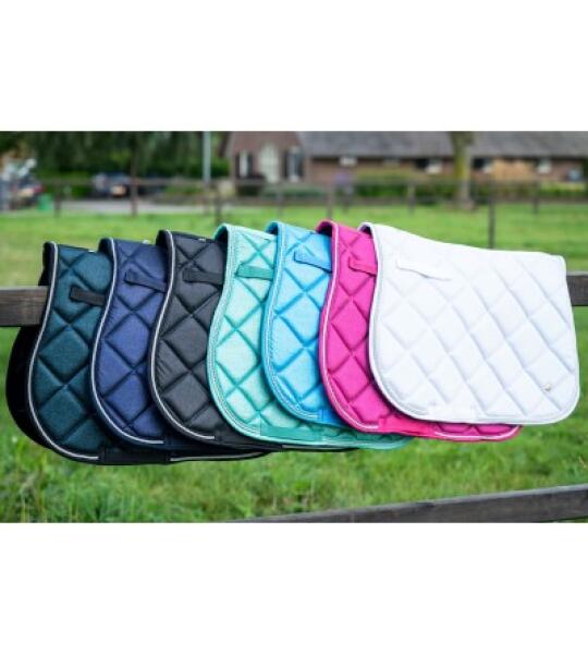 Luxe anatomisch veelzijdigheids zadeldekje met naam | Glitter & borduring